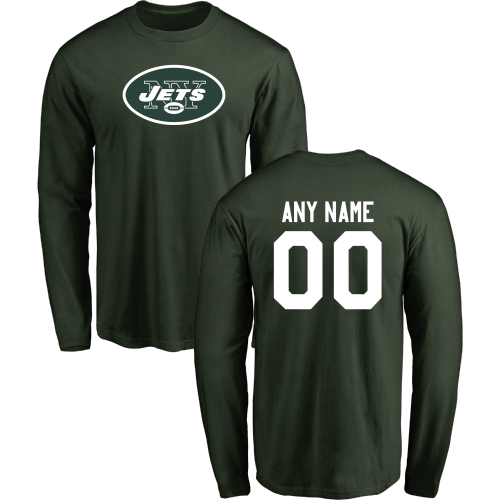 Men New York Jets Design-Your-Own Long Sleeve Custom NFL T-Shirt